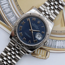 Load image into Gallery viewer, Rolex Datejust ref. 116234 Blue Soleil Roman Dial - Jubilee Bracelet

