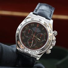 Załaduj obraz do przeglądarki galerii, Rolex Daytona ref. 116519 Black Racing Dial - White Gold 18K - Leather Strap - Full Set
