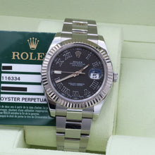Cargar imagen en el visor de la galería, Rolex Datejust II ref. 116334 Black Roman Dial Oyster Bracelet - Full Set
