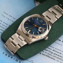 Załaduj obraz do przeglądarki galerii, Rolex Precision Date ref. 6694 Blue Dial (Golden Indexes) Oyster bracelet
