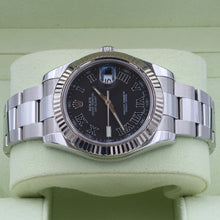 Cargar imagen en el visor de la galería, Rolex Datejust II ref. 116334 Black Roman Dial Oyster Bracelet - Full Set
