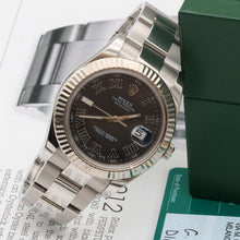Cargar imagen en el visor de la galería, Rolex Datejust II ref. 116334 Black Roman Dial Oyster Bracelet - Full Set
