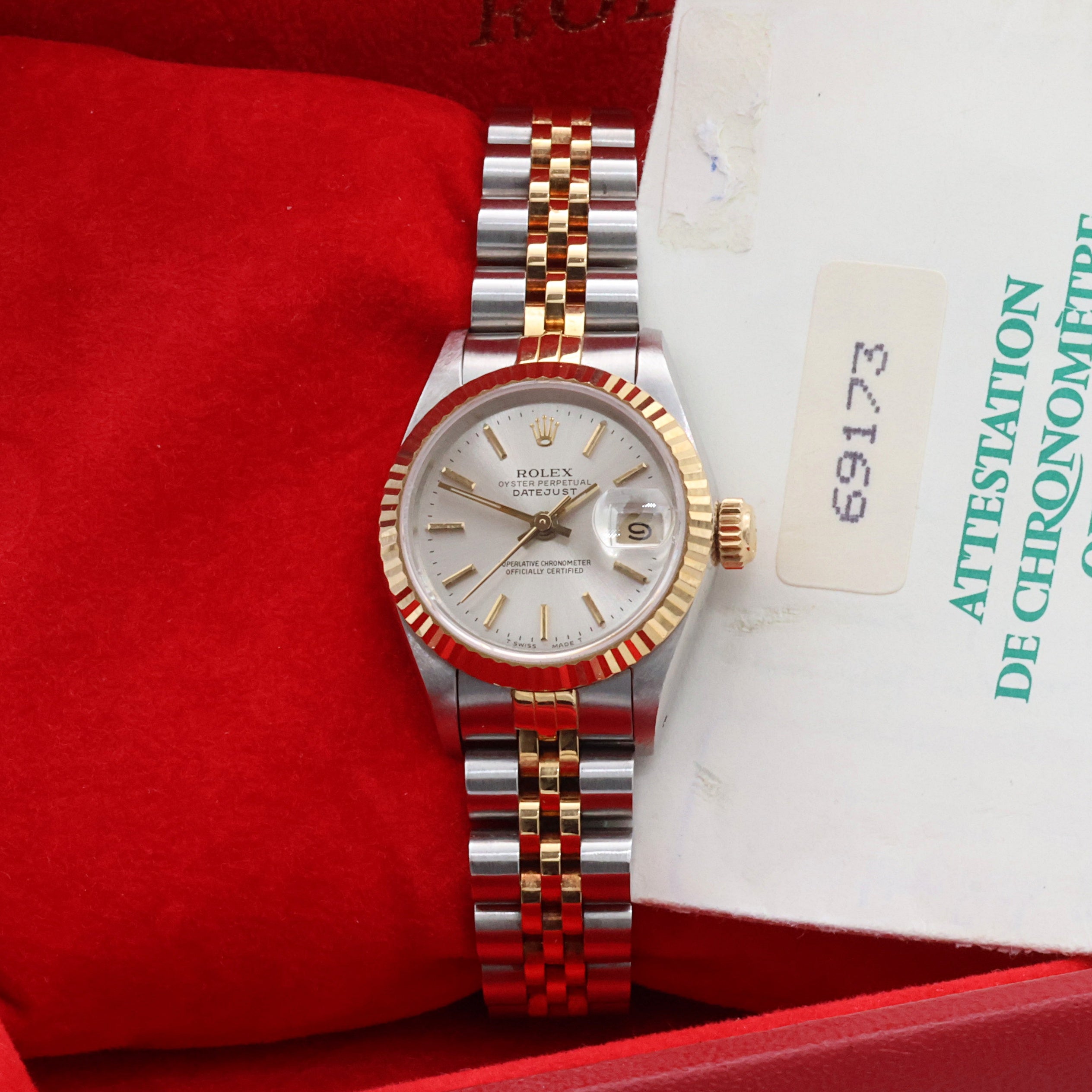 Rolex Datejust Lady ref. 69173 Steel/Gold- Silver Dial - Jubilee Bracelet - Full Set