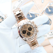 Cargar imagen en el visor de la galería, Rolex Daytona ref. 116505 Rose Gold - Sundust dial with black subdials - Full Set
