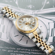 Załaduj obraz do przeglądarki galerii, Rolex Datejust Lady ref. 69173 Steel/Gold - Jubilee Bracelet - Silver Dial with Golden Indexes
