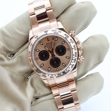 Cargar imagen en el visor de la galería, Rolex Daytona ref. 116505 Rose Gold - Sundust dial with black subdials - Full Set
