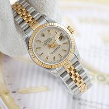 Załaduj obraz do przeglądarki galerii, Rolex Datejust Lady ref. 69173 Steel/Gold - Jubilee Bracelet - Silver Dial with Golden Indexes
