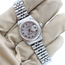 Załaduj obraz do przeglądarki galerii, Rolex Lady-Datejust ref. 69174 - Silver Roman Dial Jubilee bracelet - Full Set
