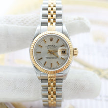 Załaduj obraz do przeglądarki galerii, Rolex Datejust Lady ref. 69173 Steel/Gold - Jubilee Bracelet - Silver Dial with Golden Indexes

