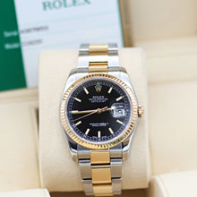 Bild in Galerie-Viewer laden, Rolex Datejust Ref. 116233 Schwarzes Zifferblatt - Austernarmband - Vollständiger Satz
