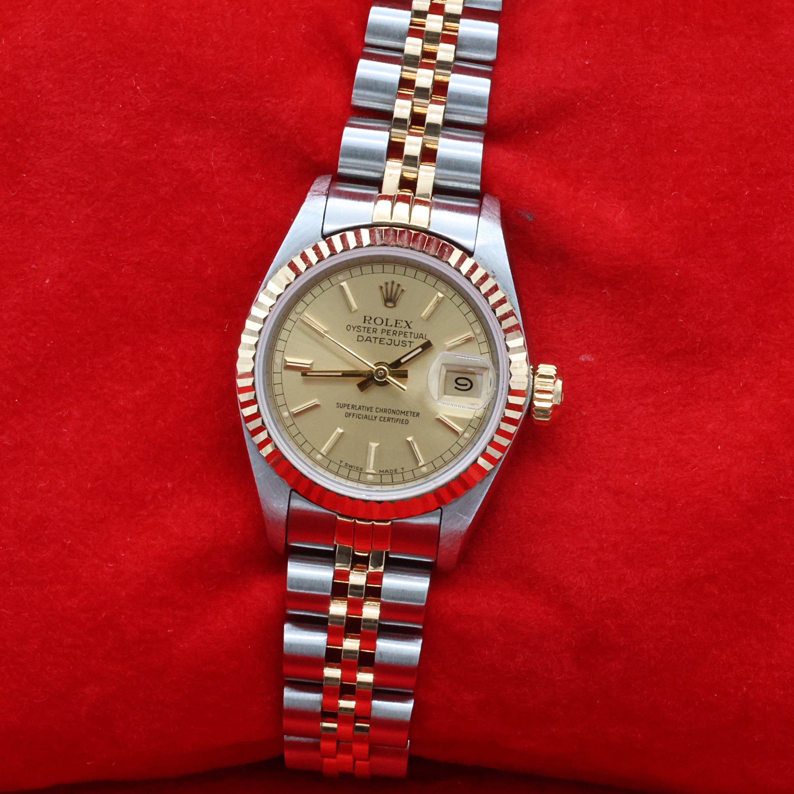 Rolex Datejust Lady ref. 69173 Steel/Gold - Champagne Circle Dial - Jubilee Bracelet