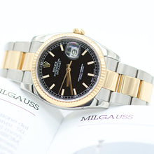 Bild in Galerie-Viewer laden, Rolex Datejust Ref. 116233 Schwarzes Zifferblatt - Austernarmband - Vollständiger Satz
