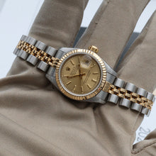 Indlæs billede til gallerivisning Rolex Datejust Lady ref. 69173 Steel/Gold - Champagne Circle Dial - Jubilee Bracelet
