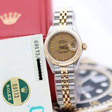 Load image into Gallery viewer, Rolex Datejust Lady ref. 69173 Steel/Gold - Houndstooth Dial - Jubilee - Full Set
