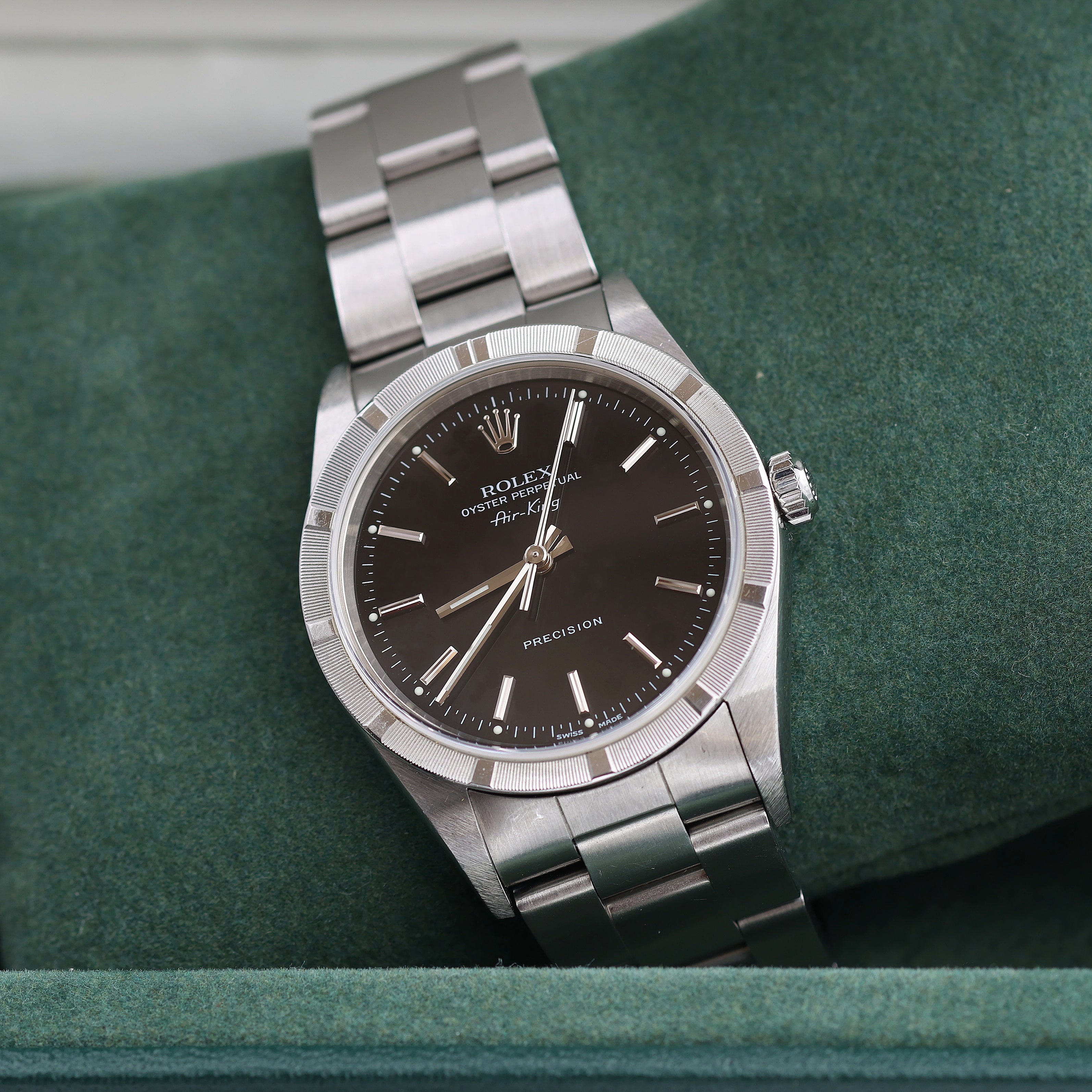 Rolex Air-King ref. 14010 - Black dial - Full Set