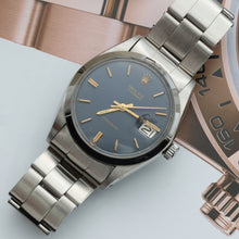 Indlæs billede til gallerivisning Rolex Precision Date ref. 6694 Blue Dial (Golden Indexes) - Oyster Rivet bracelet
