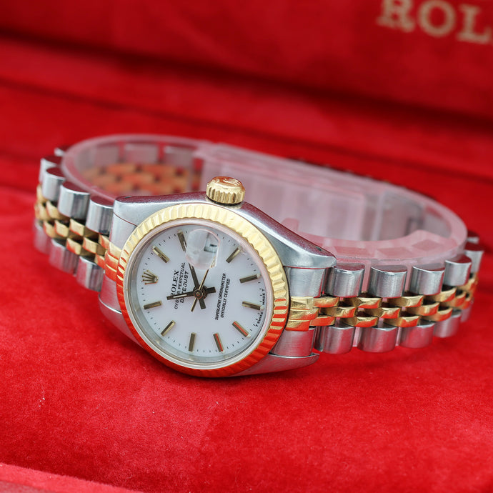 Rolex Datejust Lady ref. 69173 Steel/Gold - White Dial - Full Set