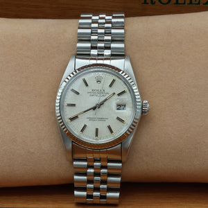 Rolex Datejust ref. 16014 - Silver Linen dial - Jubilee bracelet (V II)