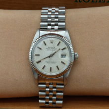 Indlæs billede til gallerivisning Rolex Datejust ref. 16014 - Silver Linen dial - Jubilee bracelet (V II)
