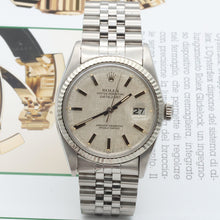 Indlæs billede til gallerivisning Rolex Datejust ref. 16014 - Silver Linen dial - Jubilee bracelet (V II)
