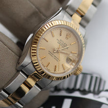 Load image into Gallery viewer, ON SALE: Rolex Datejust Lady ref. 69173 Steel/Gold - Oyster Bracelet - Tapestry Dial - Full Set

