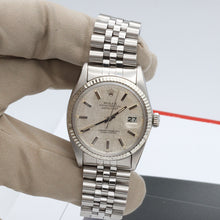 Indlæs billede til gallerivisning Rolex Datejust ref. 16014 - Silver Linen dial - Jubilee bracelet (V II)
