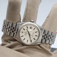 Indlæs billede til gallerivisning Rolex Datejust ref. 16014 - Silver Linen dial - Jubilee bracelet (V II)
