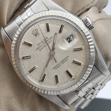 Indlæs billede til gallerivisning Rolex Datejust ref. 16014 - Silver Linen dial - Jubilee bracelet (V II)

