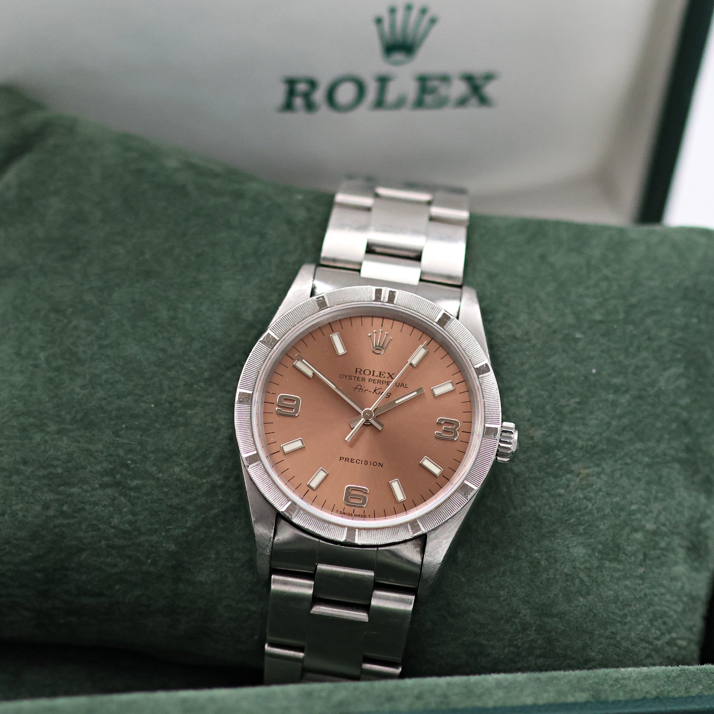 Rolex Air-King ref. 14010 Salmon 3-6-9 dial - Oyster Bracelet