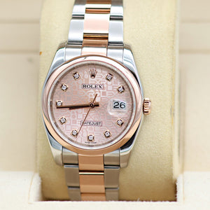 Rolex Datejust ref. 116201 Sundust Computer Dial with Diamonds - Oyster bracelet
