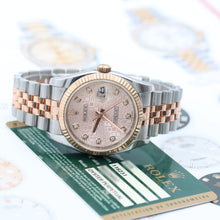 Załaduj obraz do przeglądarki galerii, Rolex Datejust 36 ref. 116231 Sundust Millennary Diamonds Dial - Jubilee - Full Set

