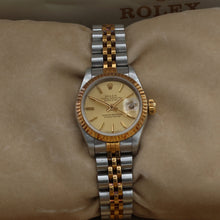 Charger l'image dans la galerie, Rolex Datejust Lady ref. 69173 Steel/Gold - Champagne Dial V3 - Jubilee - Full Set
