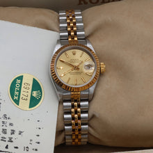 Charger l'image dans la galerie, Rolex Datejust Lady ref. 69173 Steel/Gold - Champagne Dial V3 - Jubilee - Full Set
