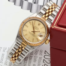 Charger l'image dans la galerie, Rolex Datejust Lady ref. 69173 Steel/Gold - Champagne Dial V3 - Jubilee - Full Set
