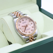 Załaduj obraz do przeglądarki galerii, Rolex Datejust 36 ref. 116231 Sundust Millennary Diamonds Dial - Jubilee - Full Set
