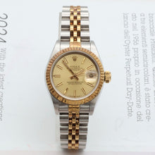 Charger l'image dans la galerie, Rolex Datejust Lady ref. 69173 Steel/Gold - Champagne Dial V3 - Jubilee - Full Set
