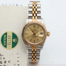 Charger l'image dans la galerie, Rolex Datejust Lady ref. 69173 Steel/Gold - Champagne Dial V3 - Jubilee - Full Set
