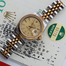 Charger l'image dans la galerie, Rolex Datejust Lady ref. 69173 Steel/Gold - Champagne Dial V3 - Jubilee - Full Set
