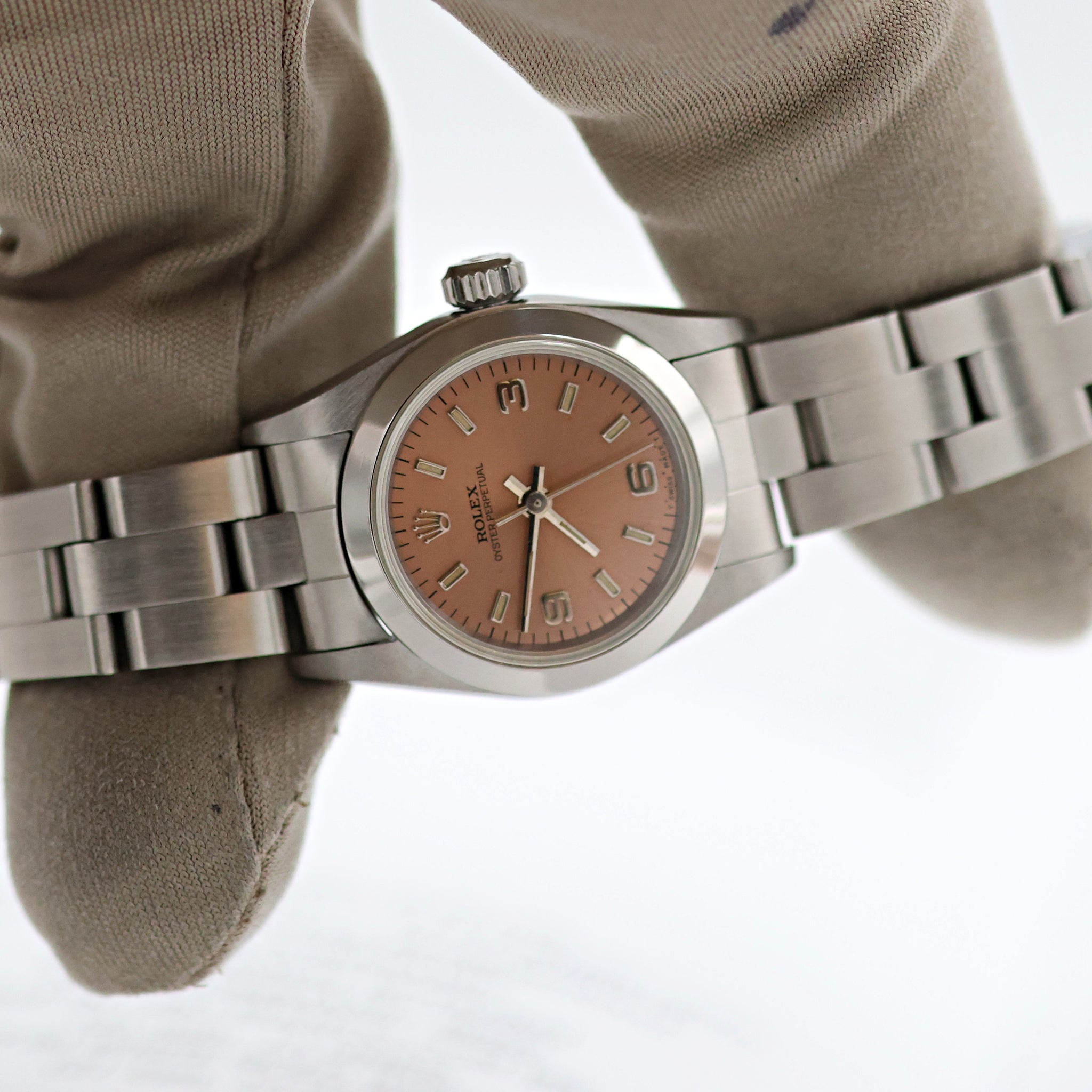 Buy Online Watch Rolex Oyster Perpetual lady 67180 Salmon 3-6-9