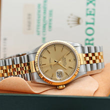 Load image into Gallery viewer, Rolex Datejust 36 ref. 16233 Champagne Circle dial - Jubilee Bracelet - Full Set
