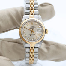 Załaduj obraz do przeglądarki galerii, Rolex Datejust Lady ref. 69173 Steel/Gold - Silver Diamonds Dial (V II) - Jubilee Bracelet
