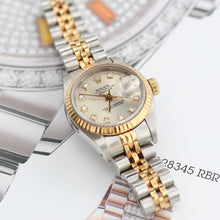 Załaduj obraz do przeglądarki galerii, Rolex Datejust Lady ref. 69173 Steel/Gold - Silver Diamonds Dial (V II) - Jubilee Bracelet
