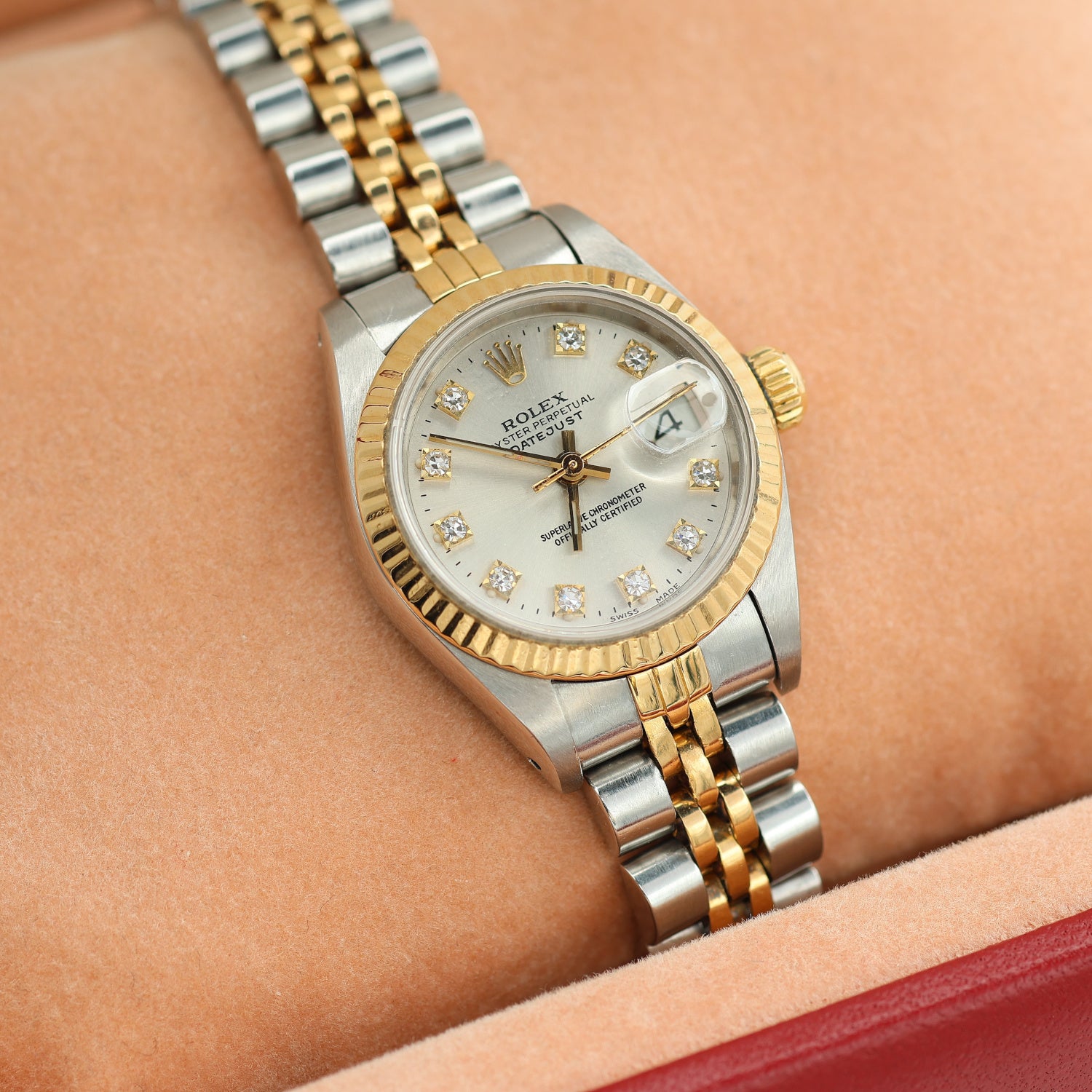 Rolex Datejust Lady ref. 69173 Steel/Gold - Silver Diamonds Dial (V II) - Jubilee Bracelet - Full