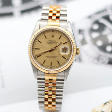 Load image into Gallery viewer, Rolex Datejust 36 ref. 16233 Champagne Circle dial - Jubilee Bracelet - Full Set
