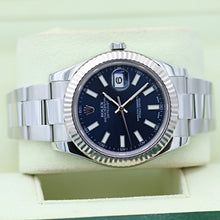 Load image into Gallery viewer, Rolex Datejust II ref. 116334 Blue Dial Oyster Bracelet - Full Set
