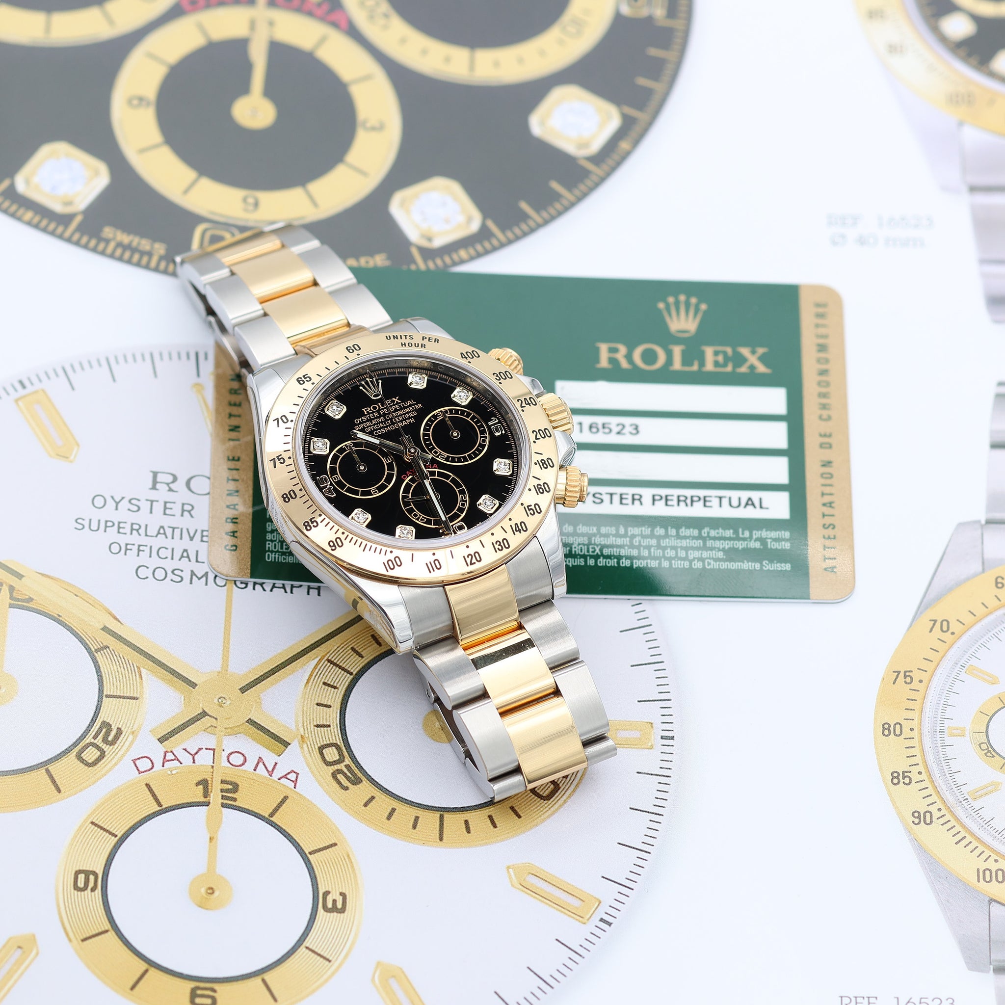 ロレックス Rolex 116523 コマ 駒　デイトナ Buy Rolex Daytona ref. 116523 Black Diamonds (Full Set) – Debonar