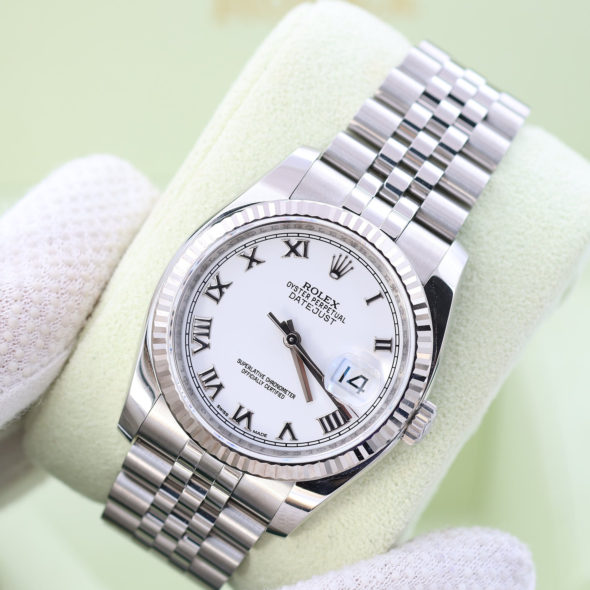 ROLEX 116234コマ Buy Watch Rolex Datejust ref. 116234 White Roman Dial - Full Set