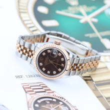Załaduj obraz do przeglądarki galerii, Rolex Lady Datejust ref. 279171 Chocolate Diamonds Dial - Jubilee - Full Set

