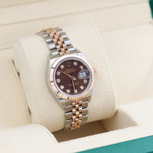 Załaduj obraz do przeglądarki galerii, Rolex Lady Datejust ref. 279171 Chocolate Diamonds Dial - Jubilee - Full Set
