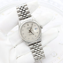 Load image into Gallery viewer, Rolex Datejust ref. 16014 - Silver Diamonds dial - Jubilee bracelet
